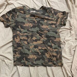 Camo Print T-Shirt Kids Size XL